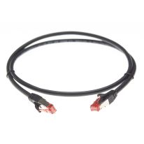 1m CAT6A S/FTP LSZH Ethernet Network Cable | Black