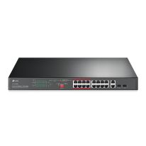 TL-SL1218MP | 16 Port 10/100Mbps + 2-port Gigabit Unmanaged PoE Switch