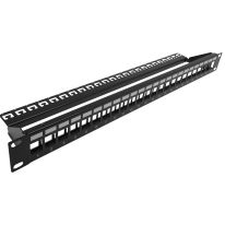 1RU 24 Port Shielded Patch Panel - Unloaded