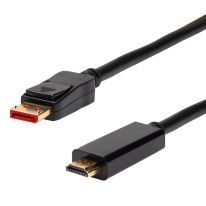 4Cabling 1m DisplayPort 1.4 to HDMI 2.0 Cable