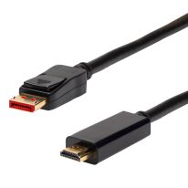 4Cabling 1.5m DisplayPort 1.4 to HDMI 2.0 Cable