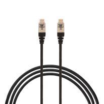 0.5m CAT6A RJ45 S/FTP THIN LSZH Network Cable | Black