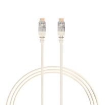 0.25m CAT6A RJ45 S/FTP THIN LSZH Network Cable | White