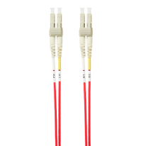 0.5m LC-LC OM4 Multimode Fibre Optic Patch Cable: Red