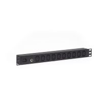 1RU 10 Way C13 Outlet Horizontal PDU Rack Mount Power Rail