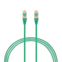 0.25m CAT6A RJ45 S/FTP THIN LSZH Network Cable | Green