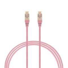 2m CAT6A RJ45 S/FTP THIN LSZH Network Cable | Pink